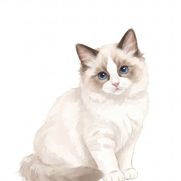 Lukisan kucing Ragdoll