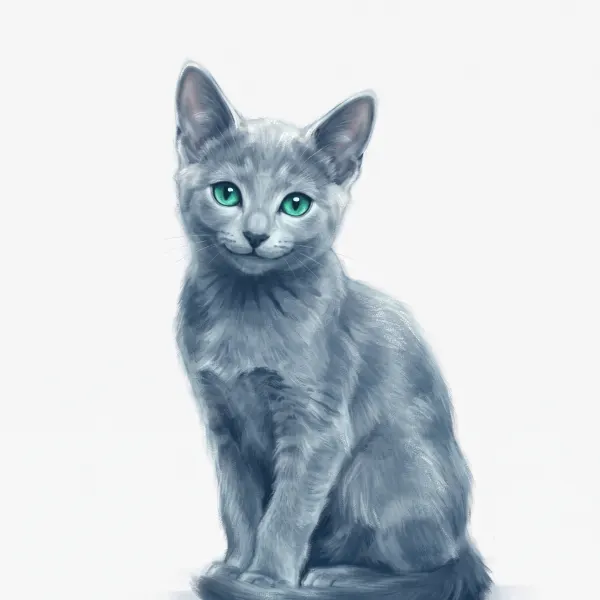 Kucing Russian Blue