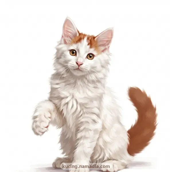 Lukisan kucing Turkish Van